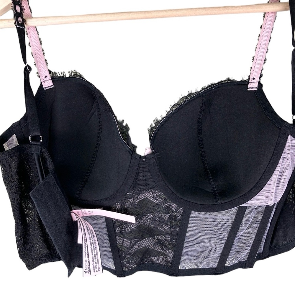 Victoria's Secret Corset Bra DD Lace Dream Angels Lined Demi - Picture 3 of 11